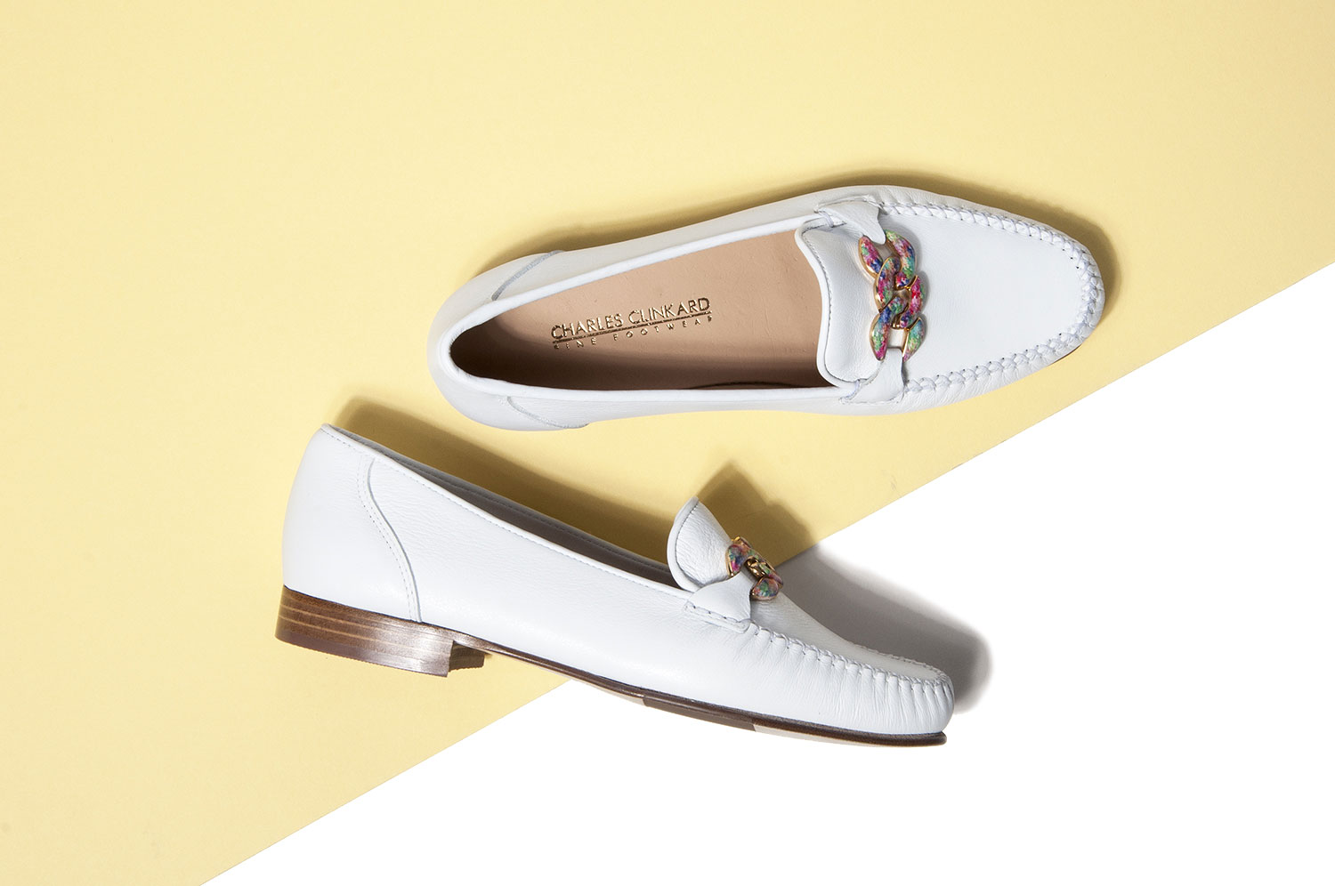 Pascucci-Chain-White-Loafers