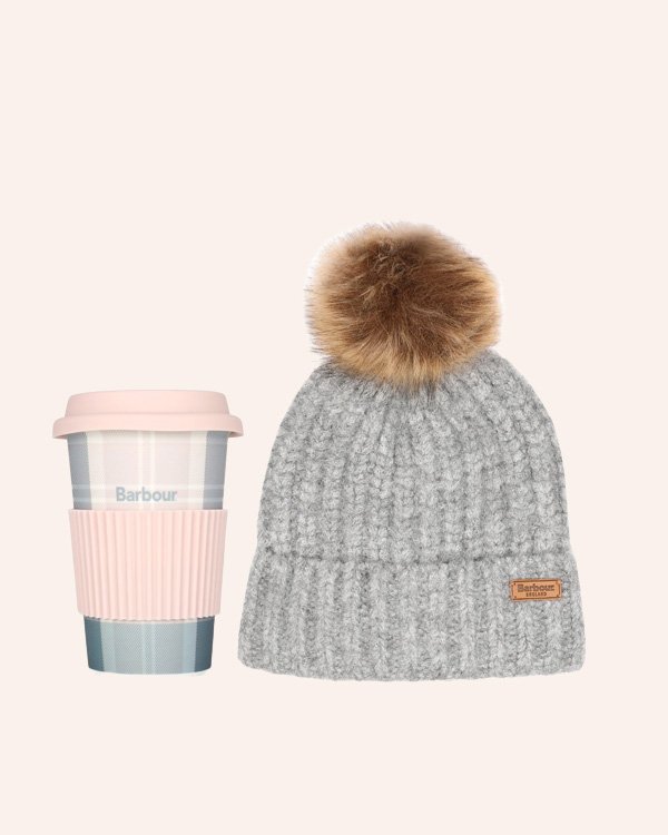Barbour Travel Mug & Beanie