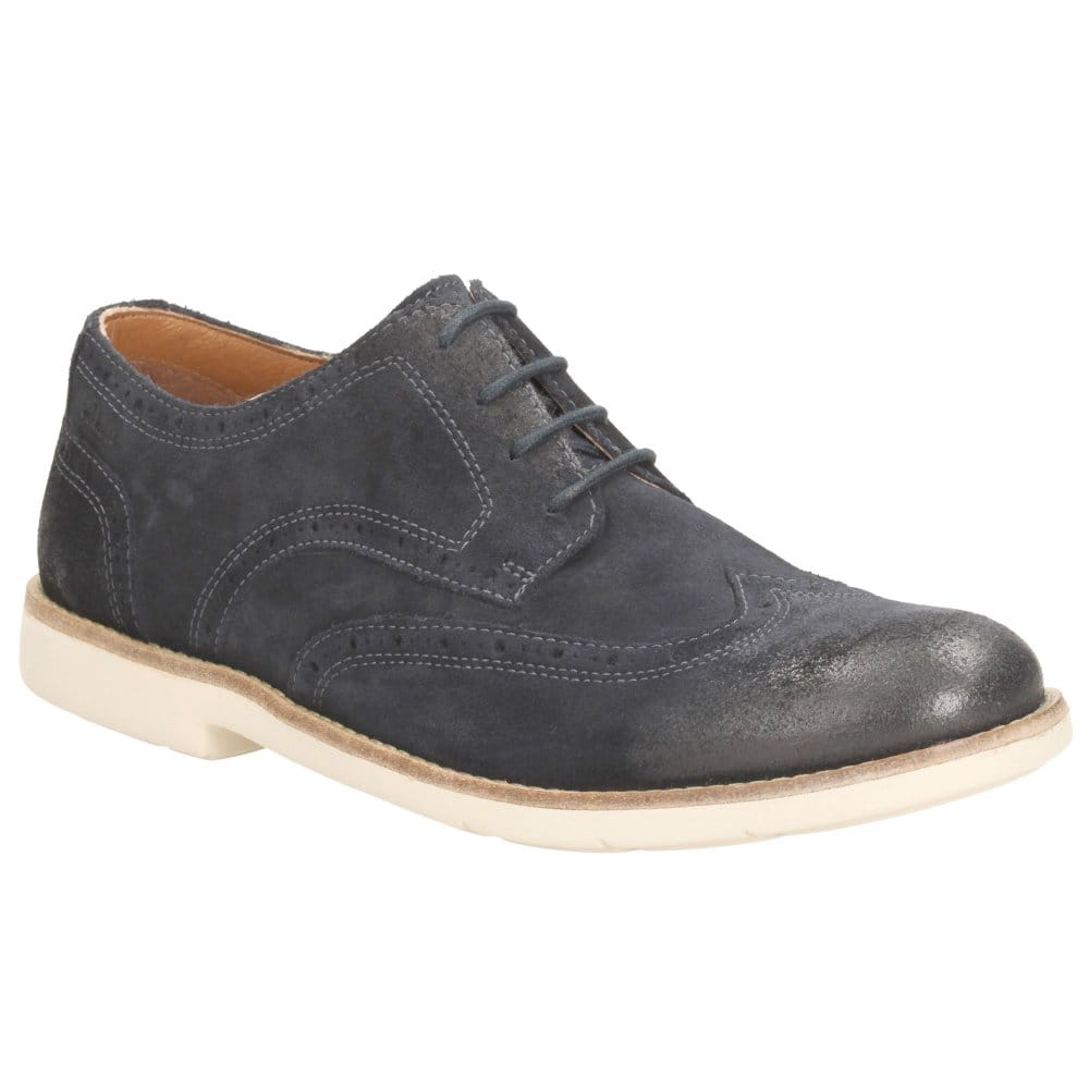 Clarks Raspin Brogue Wide Mens Casual Shoes - Men from Charles Clinkard UK