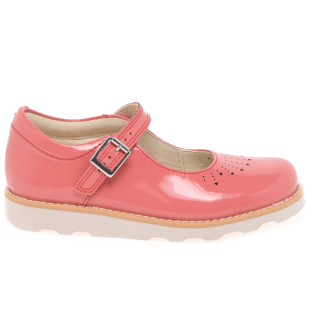 Scarpe Clarks Crown Pride Per Bambina - Pelle Verniciata Arancione - Vestibilità F/G - Foto 4