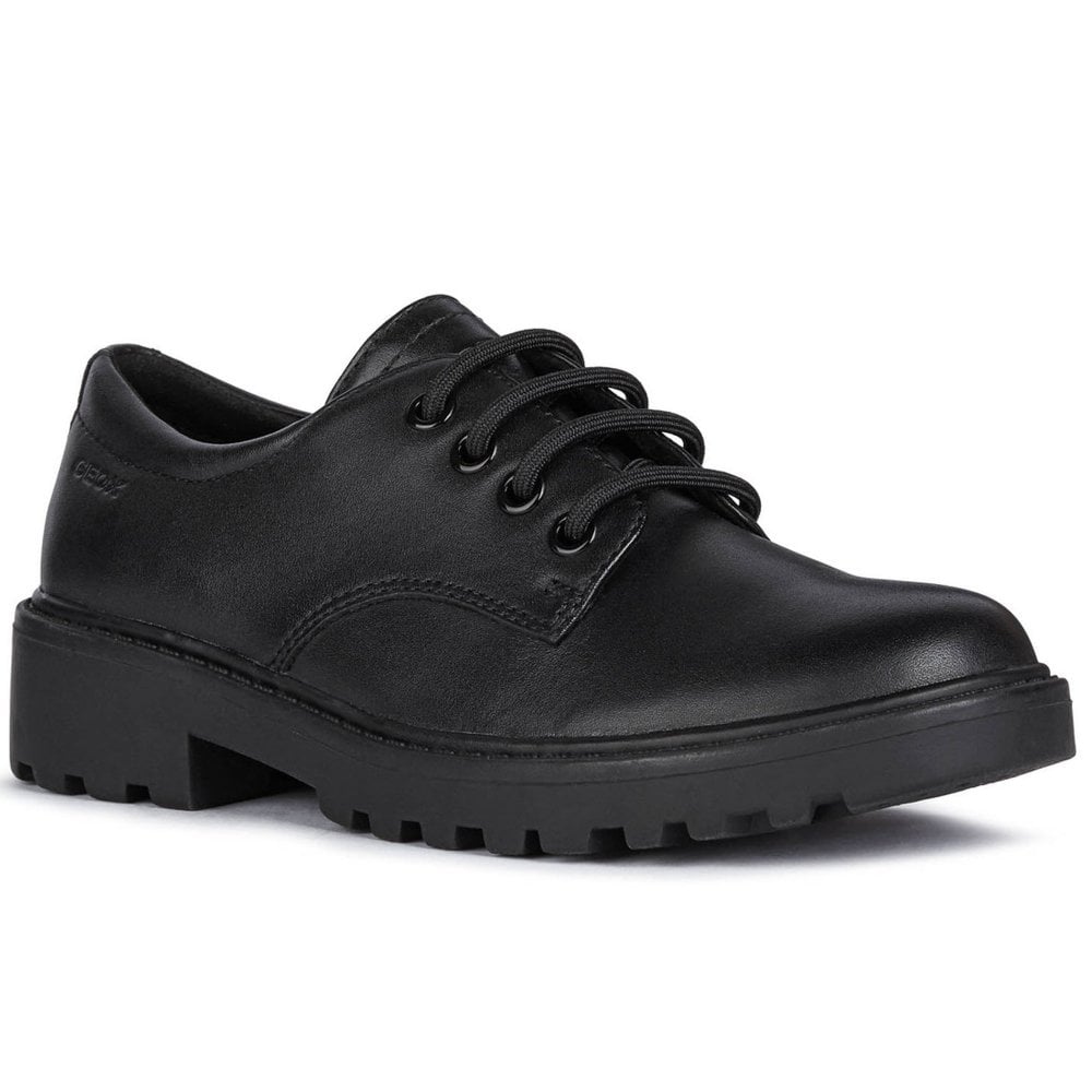 Geox Girls Black Junior Casey Lace School Shoes Colour: : Junior 5/38 Kids - Image 2