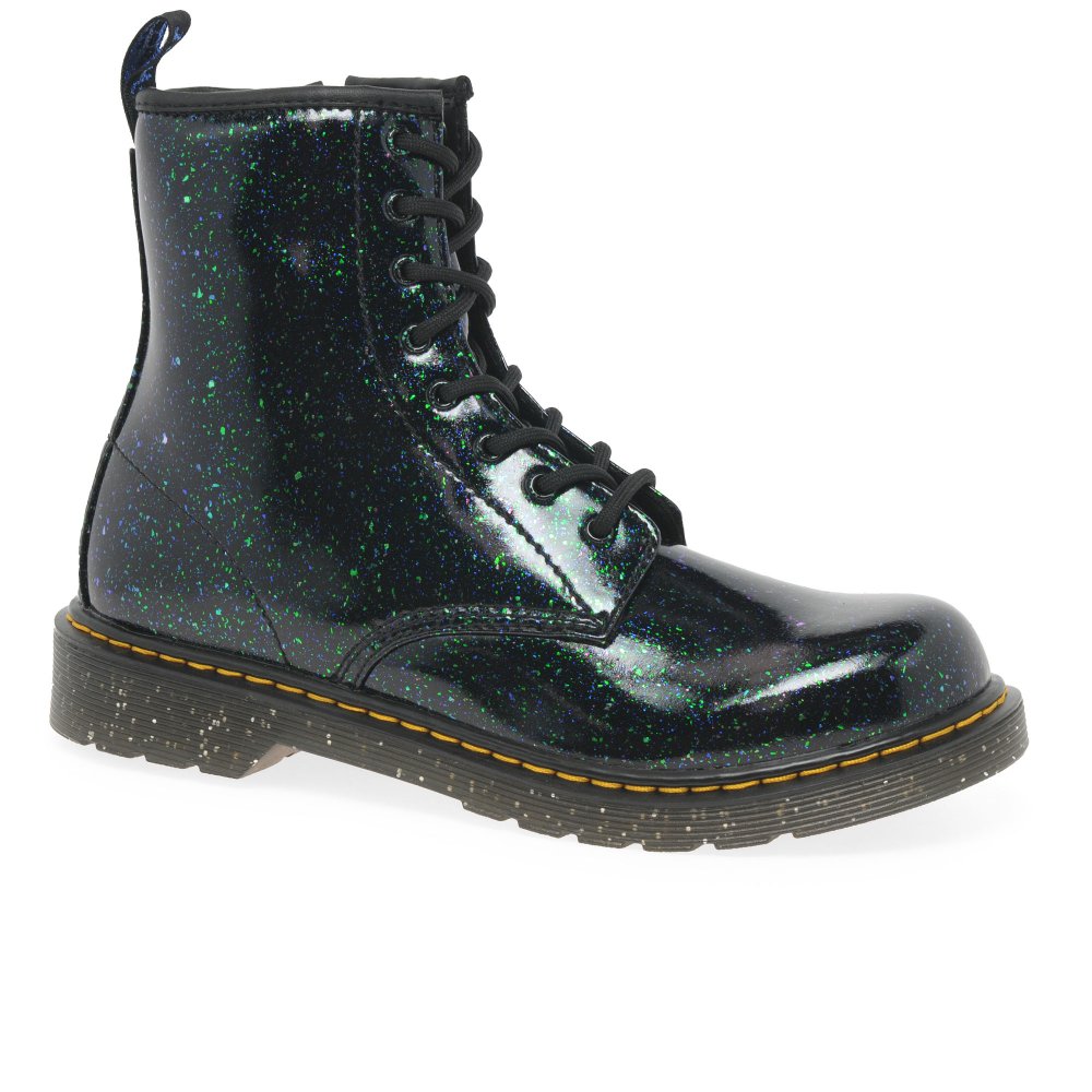 Bottes Dr. Martens 1460 J Cosmic Glitter - Taille 31 EU - Noir Synthétique - Iconique