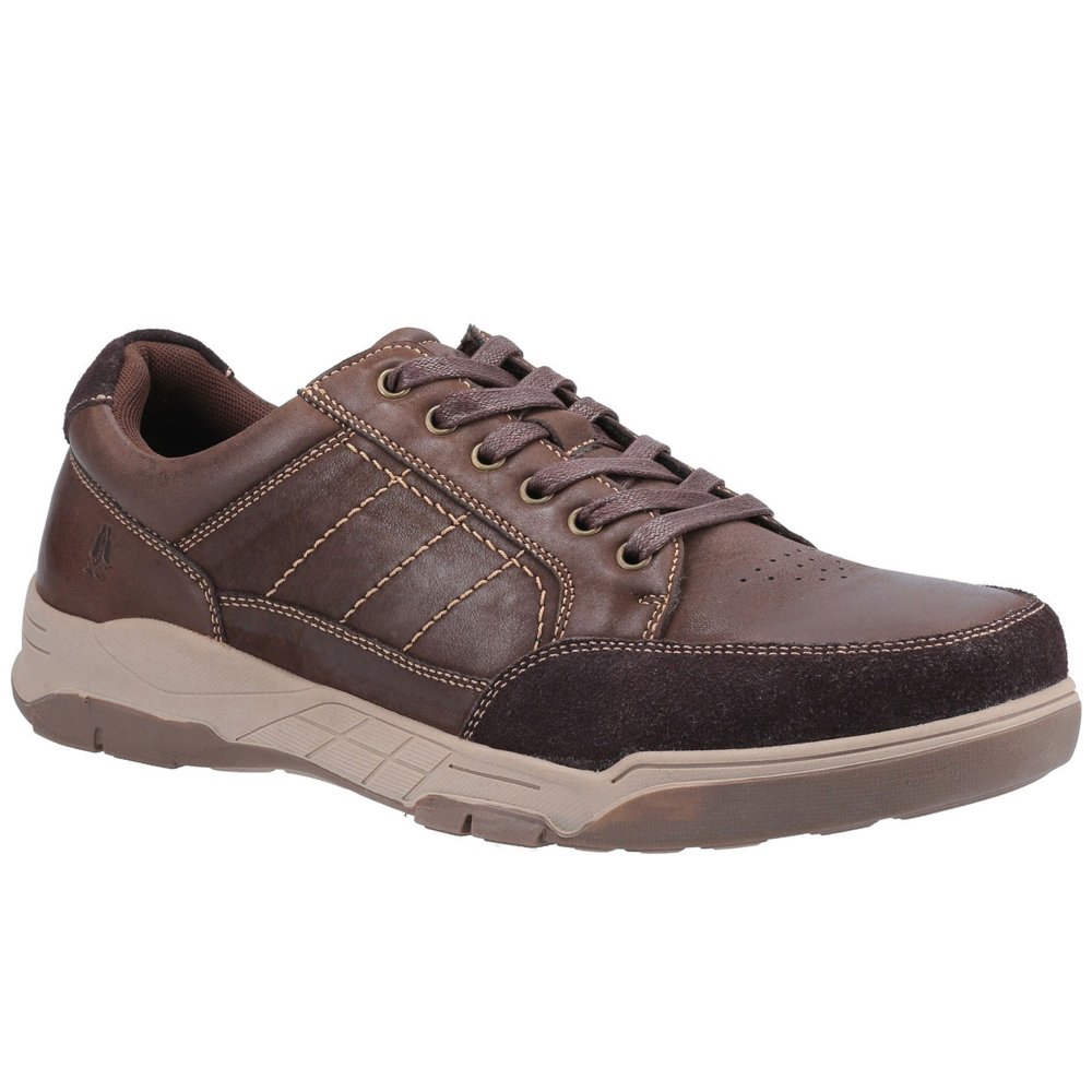 Hush Puppies Men's Brown Finley Leather Coffee Lace-Up Shoes Uk Size 7 - Image 10