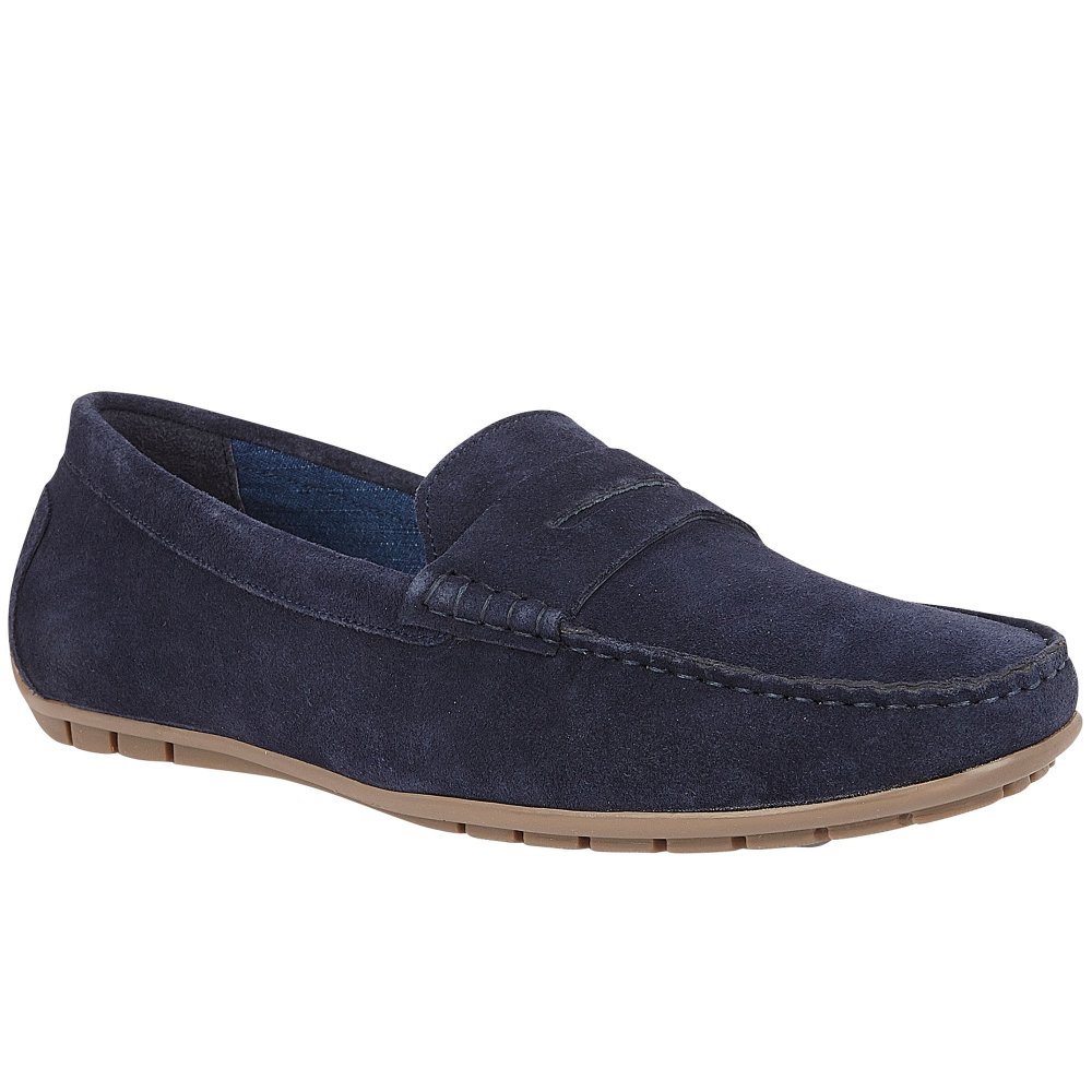 Lotus Men's Navy Suede Addison Loafers Colour: : Size 12