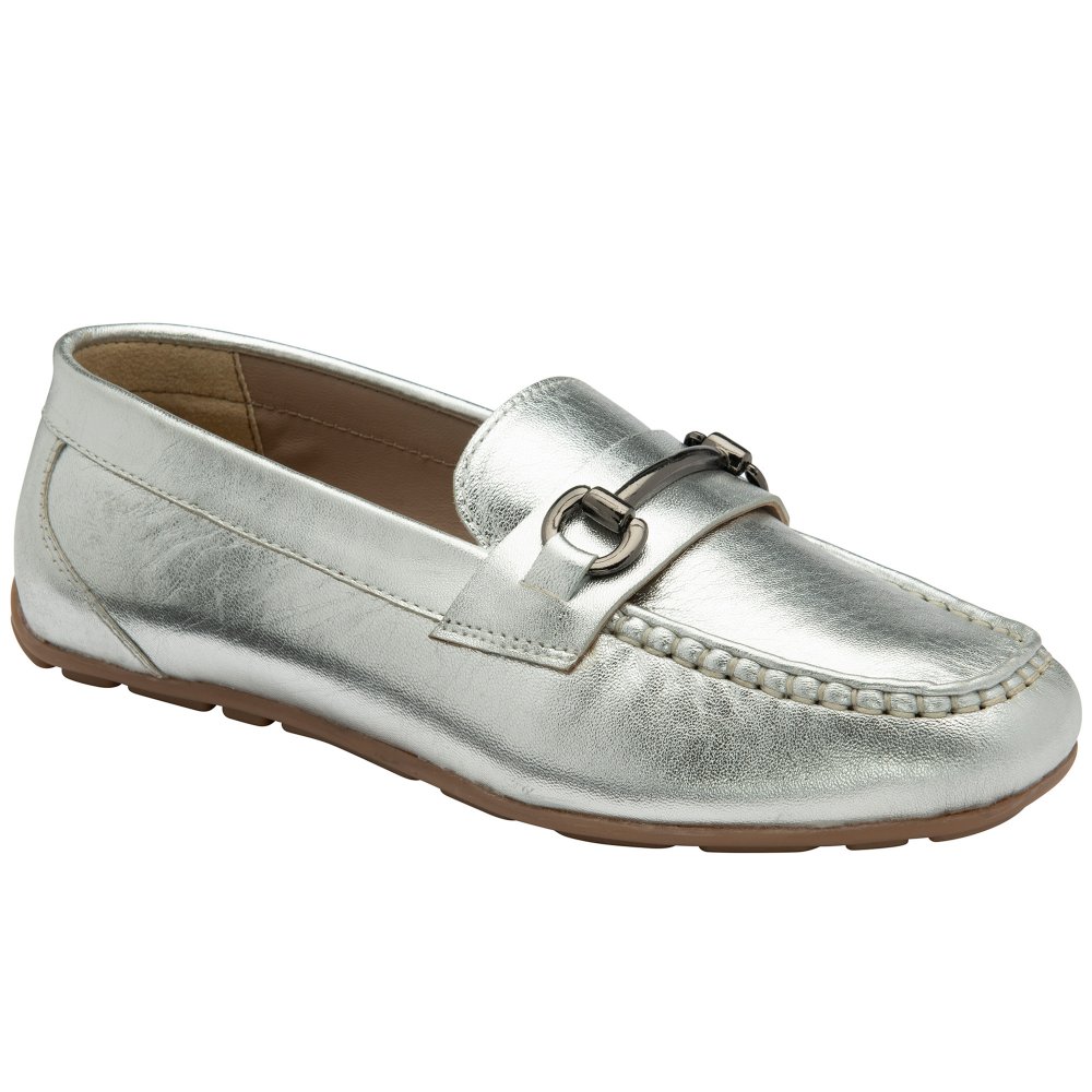 Ravel Women's Silver Dutton Loafers Colour: : Size 5