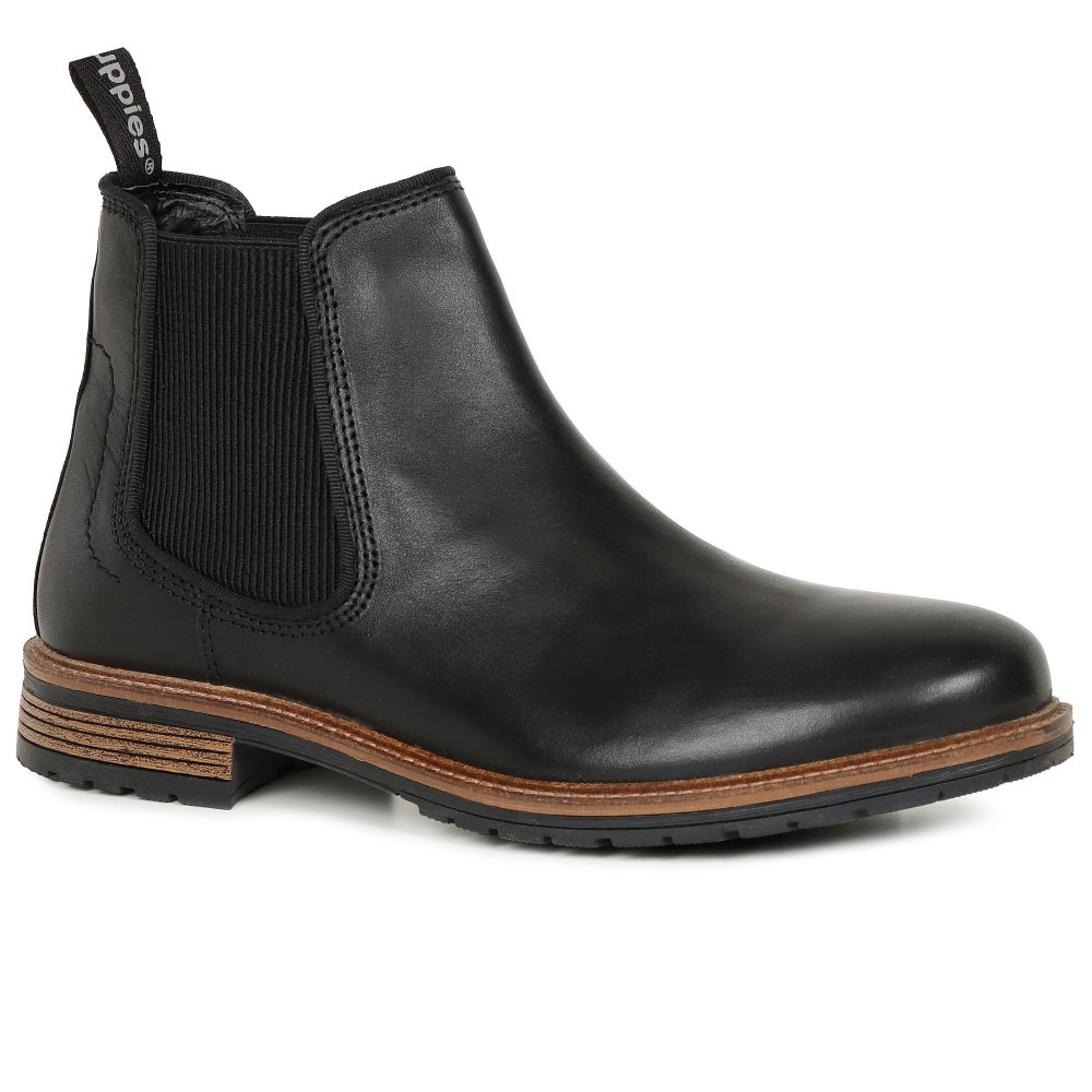 Hush Puppies Men's Black Russell Chelsea Boots Colour: : Size 8