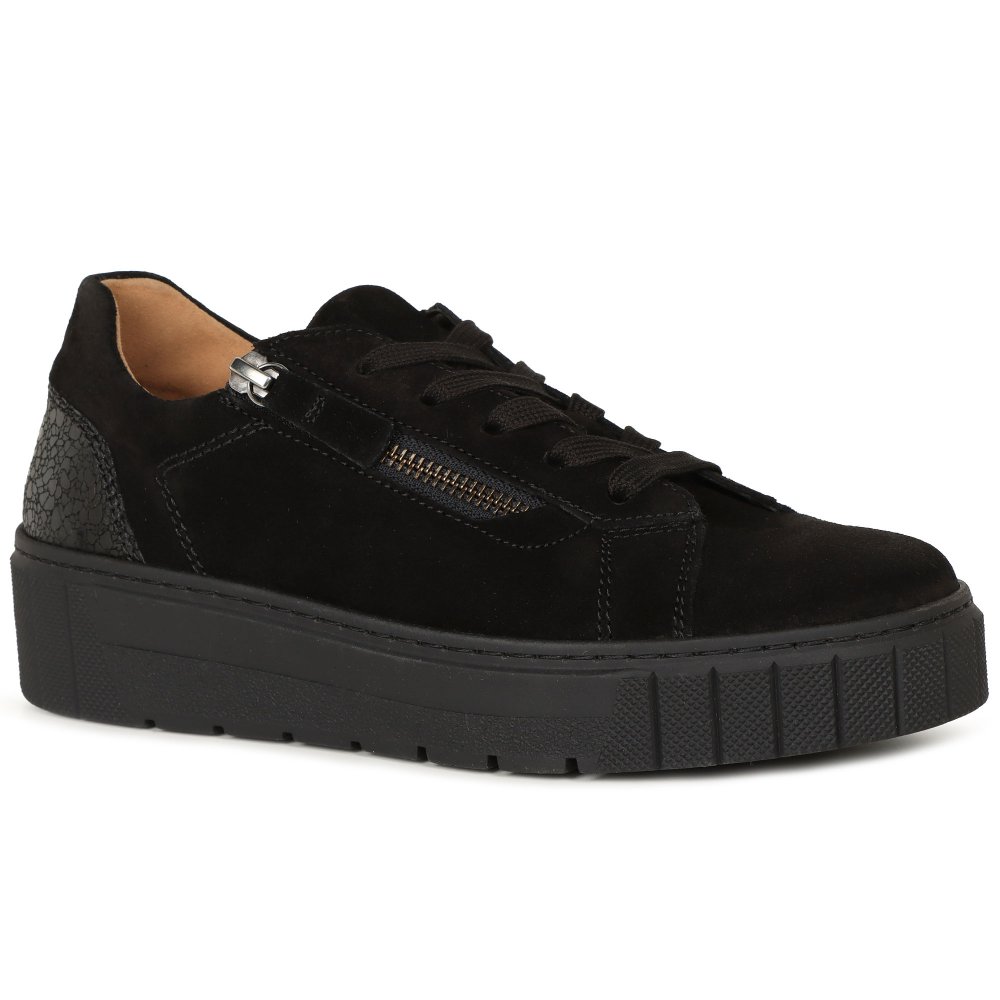 Gabor Ferry Womens Trainers Colour: Black Suede, Size: 2.5 - Image 4