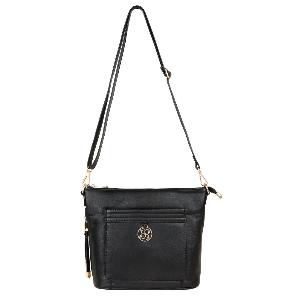 Lakeland Leather Women's Black Cartmel Cross Body Handbag Colour: Size: One Size