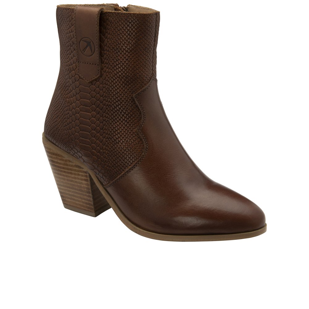 Ravel Women's 'Dorey' Leather Heeled Ankle Boots in Tan | Size: 5 - Image 5