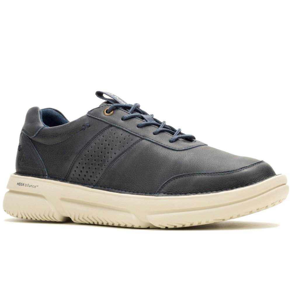 Hush Puppies Men's Navy Baylor Leather Trainers - Size 10 - Image 4