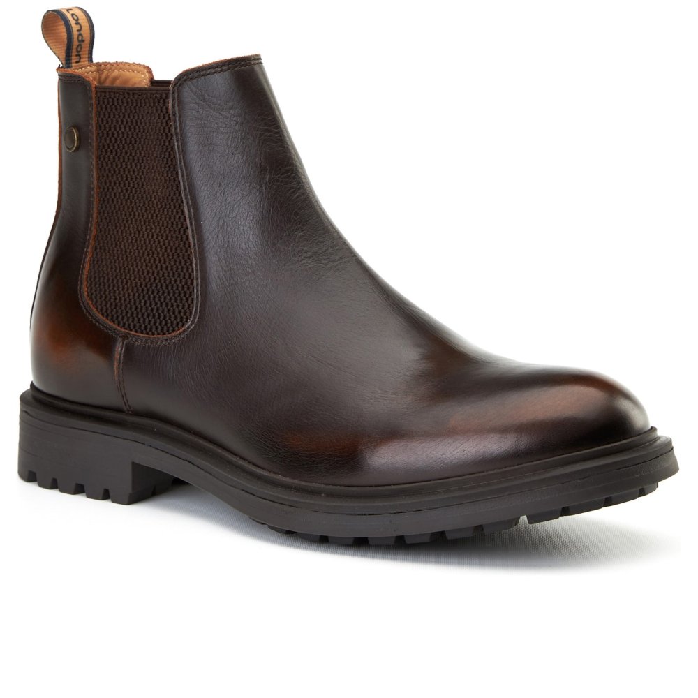 Base London Men's Brown Roebuck Chelsea Boots Colour: : Size 12