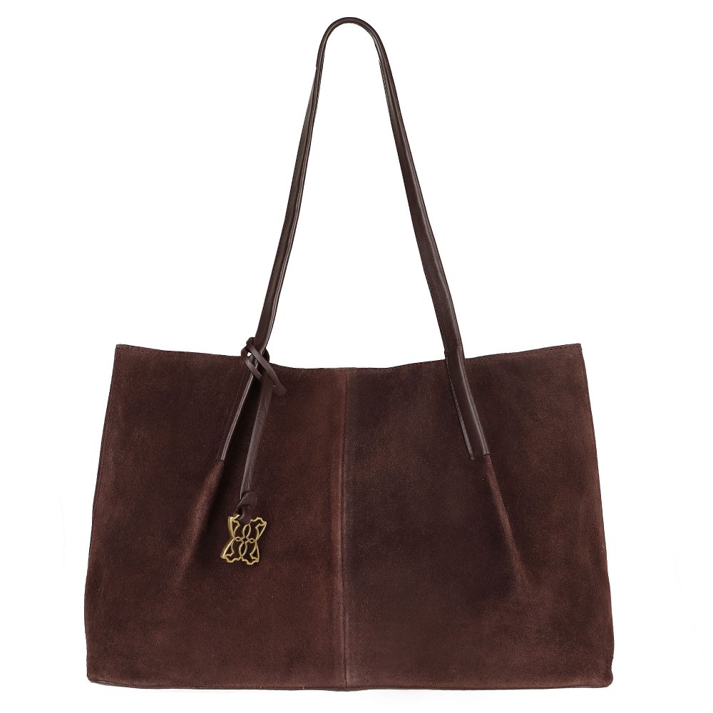Lakeland Leather Women's Chocolate Suede Mirehouse Tote Bag Colour: Size: One Size
