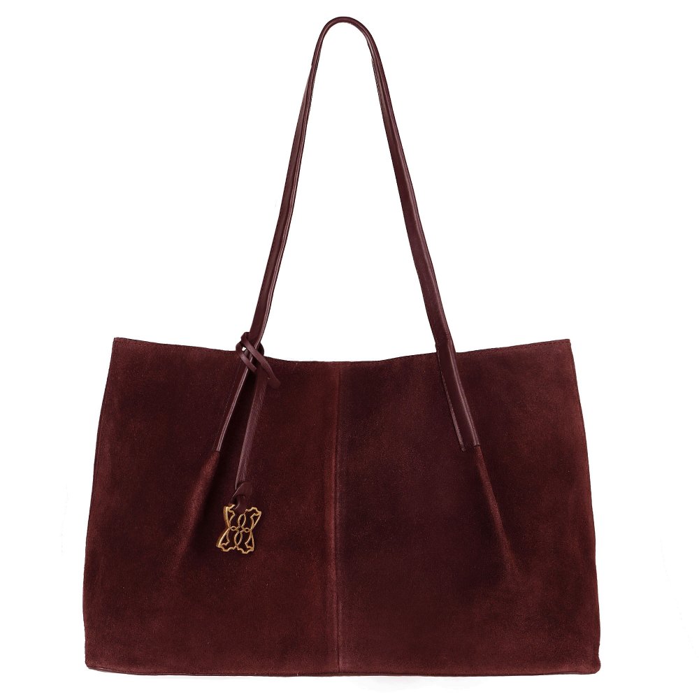 Lakeland Leather Women's Berry Suede Mirehouse Tote Bag Colour: Size: One Size