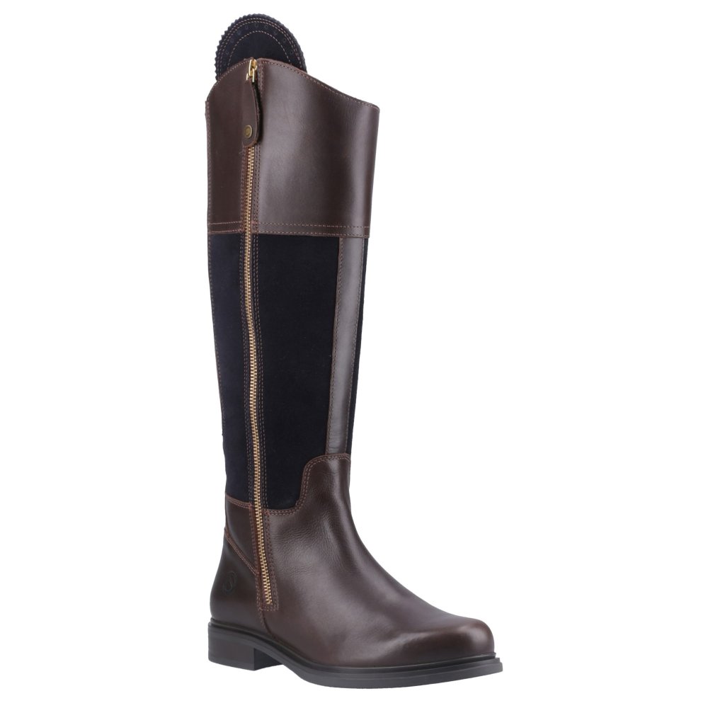 Cotswold Women's Brown Buscot Leather Boots /Navy - Size 4 - Image 4