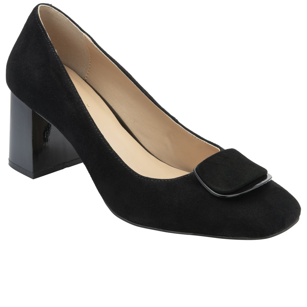 Lotus Women's Black Suede Allegra Court Shoes Colour: : Size 6