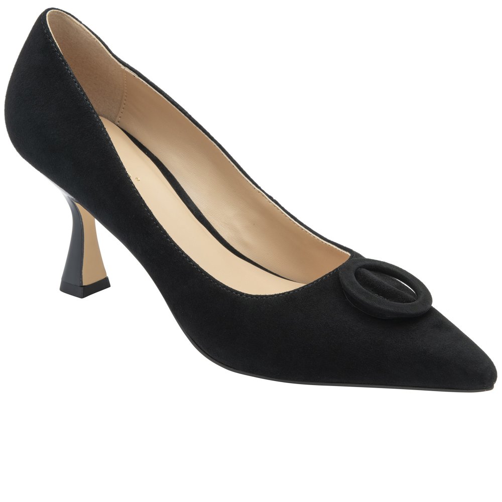 Lotus Women's Black Suede Henley Court Shoes Colour: : Size 5