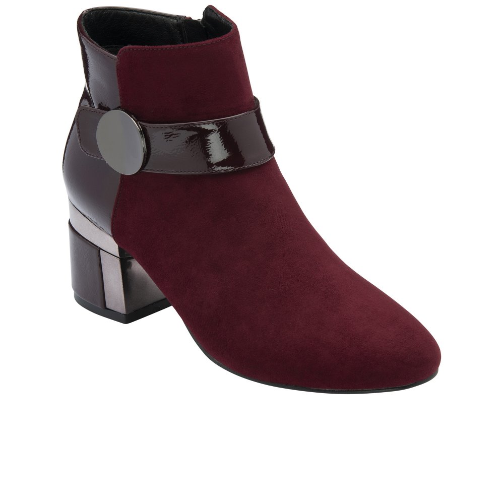 Lotus Women's Bordo Fabric Kirsty Ankle Boots Colour: : Size 8