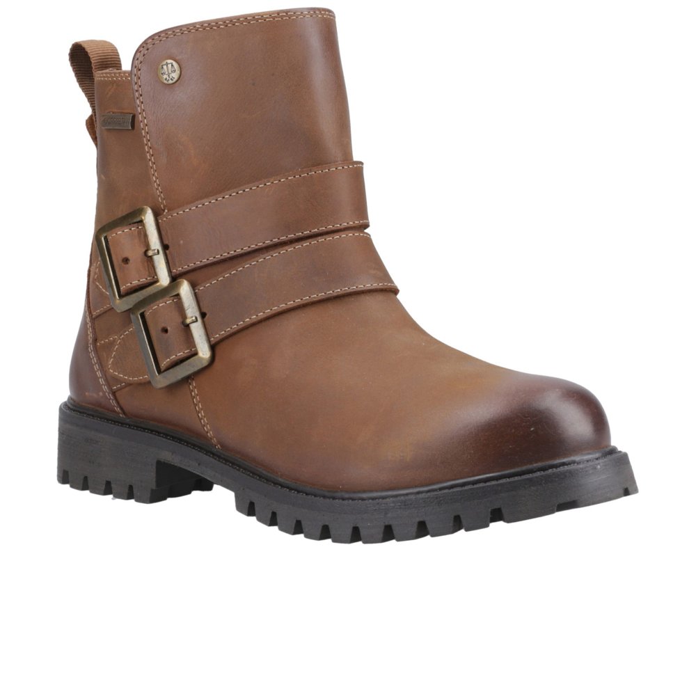 Hunter Women's Dark Tan Ness Ankle Boots Colour: : Size 8