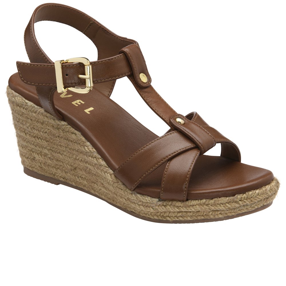 Ravel Women's Tan Elling Wedge Sandals Colour: : Size 7
