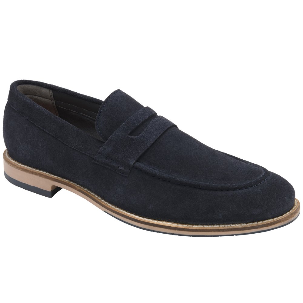 Frank Wright Men's Suede Loafers - Navy - Size 12 - Image 3