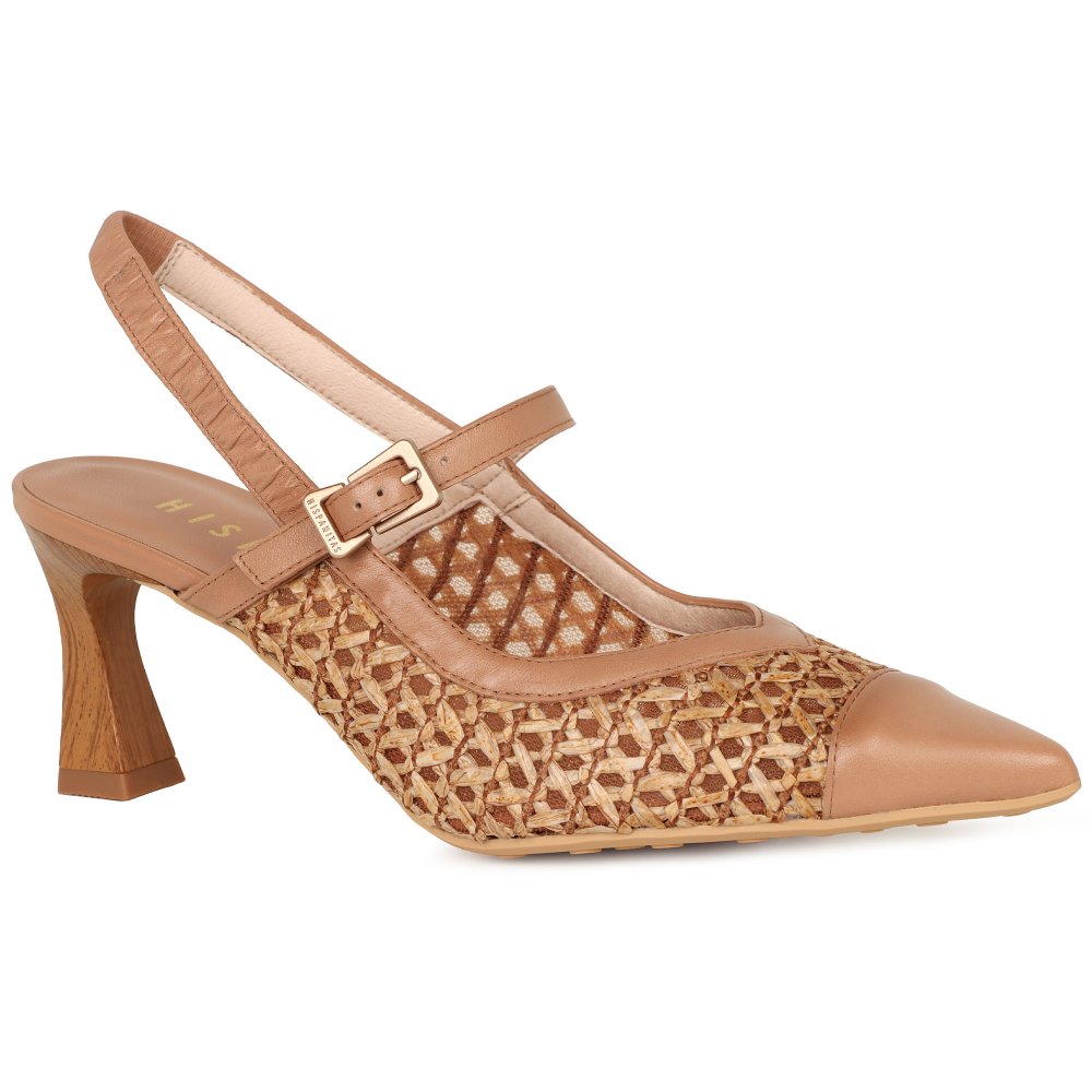 Hispanitas Women's Almond/Weave Giorgia Open Court Shoes Colour: : Size 5