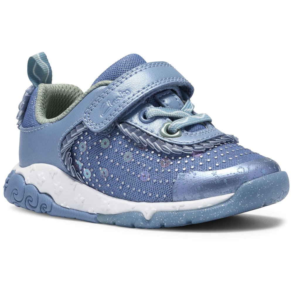 Clarks (Standard, 4.5 (Children's)) Tidal Wish T. Denim Combi - Image 4