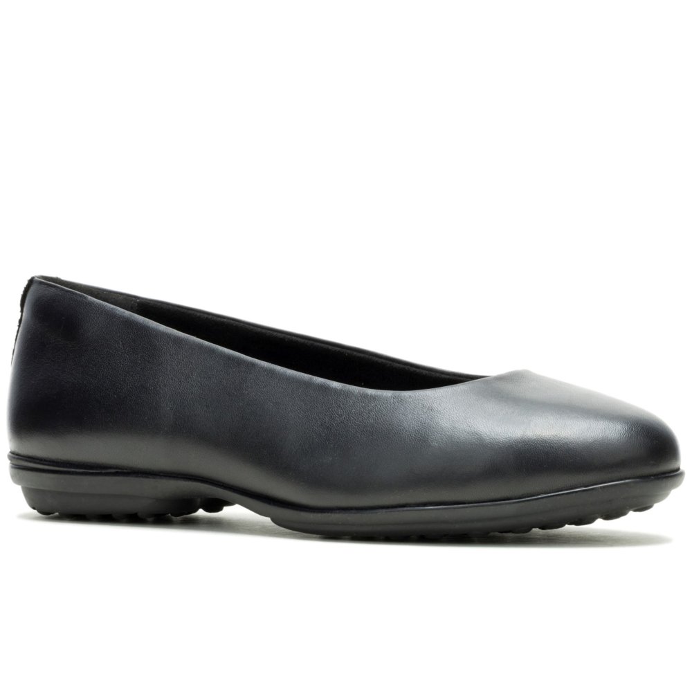 Hush Puppies Women's Black Alice Flat Leather Standard Flats - Size 3 - Image 7