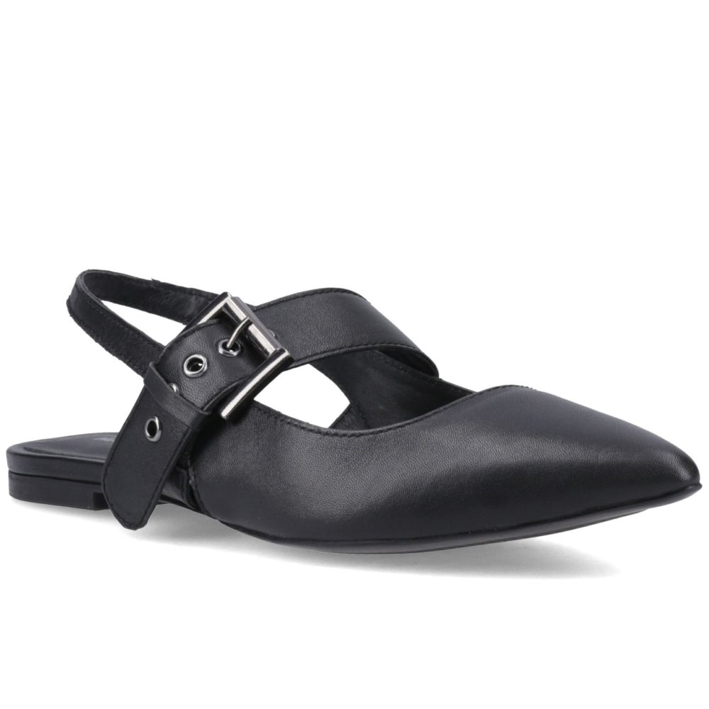 Hush Puppies Women's Black Diya Buckle Mary Jane Shoes Colour: : Size 5