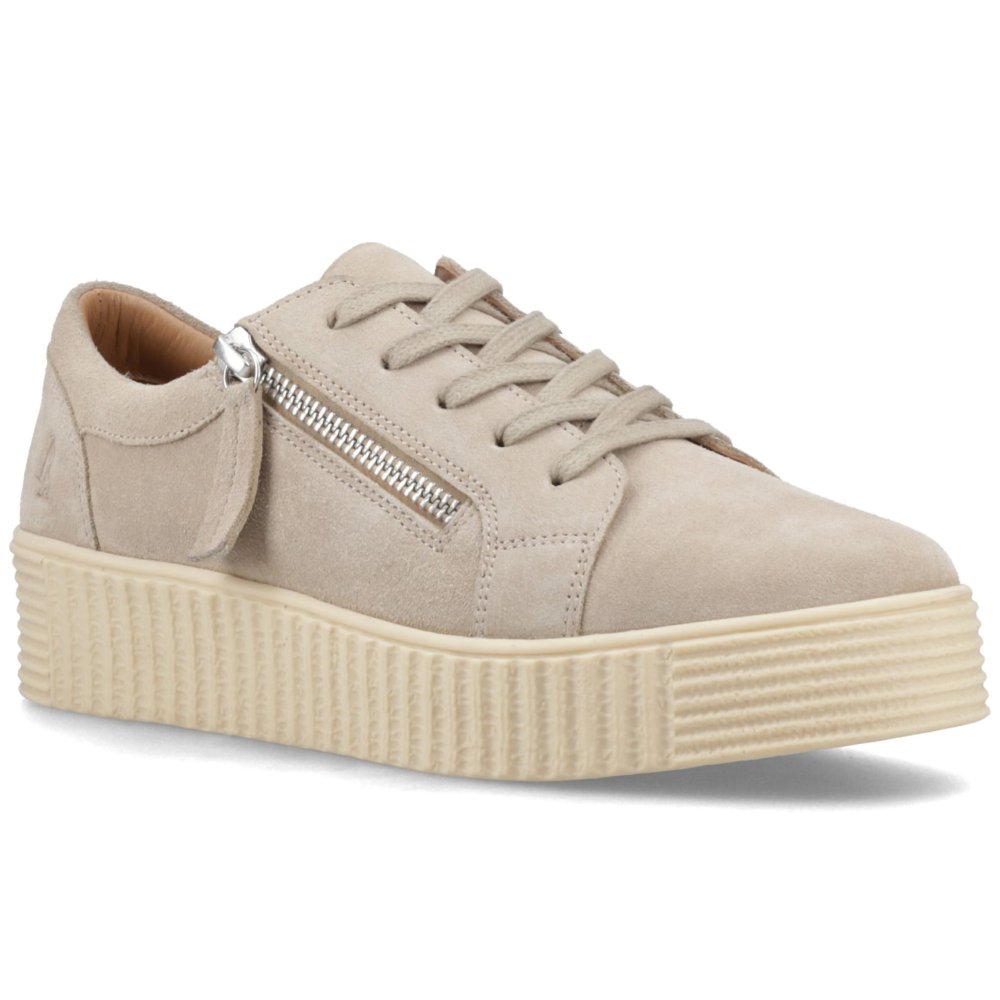 Hush Puppies Women's Tara Suede Trainer in Taupe | Size: 7 - Image 2