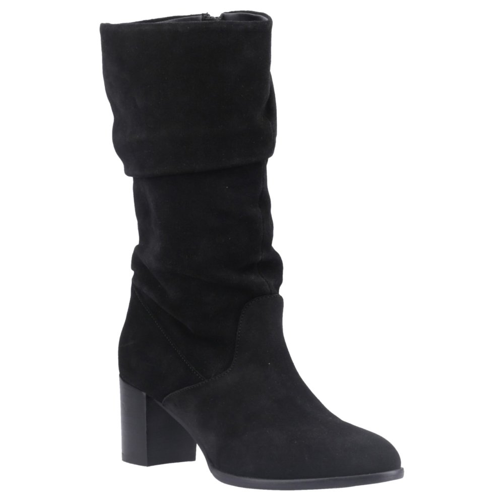 Hush Puppies Black Cosima Ruched Boots - Image 6