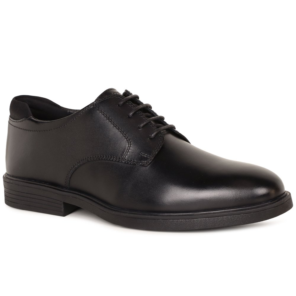 Geox Boys Black Junior Zheeno Lace School Shoes Colour: : Size 6.5 Kids