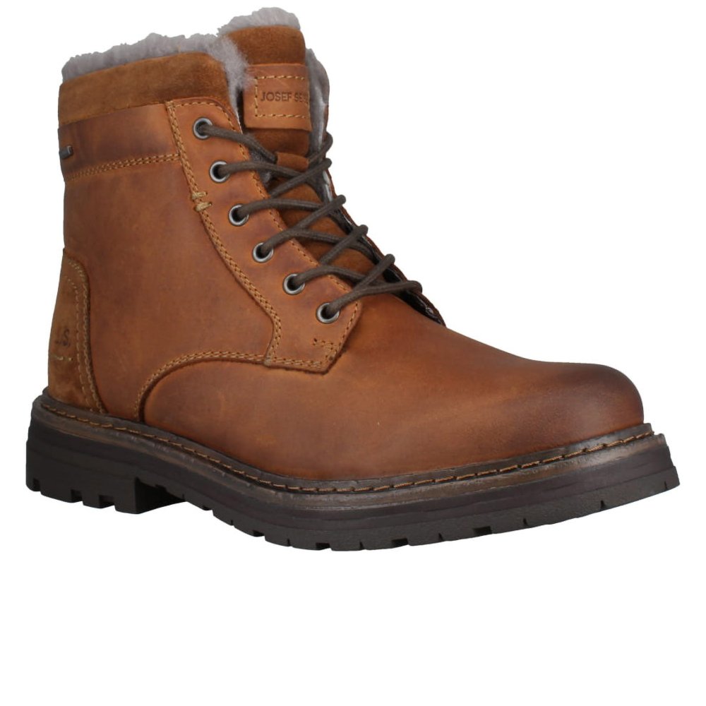 Josef Seibel Curtis 50 Mens Lace Up Boots Colour: Castagne, Size: 7 / 41