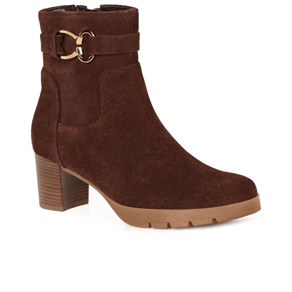 Gabor Women's Brown 'Emilia' Heeled Ankle Boots In | Size: 6 - Image 4