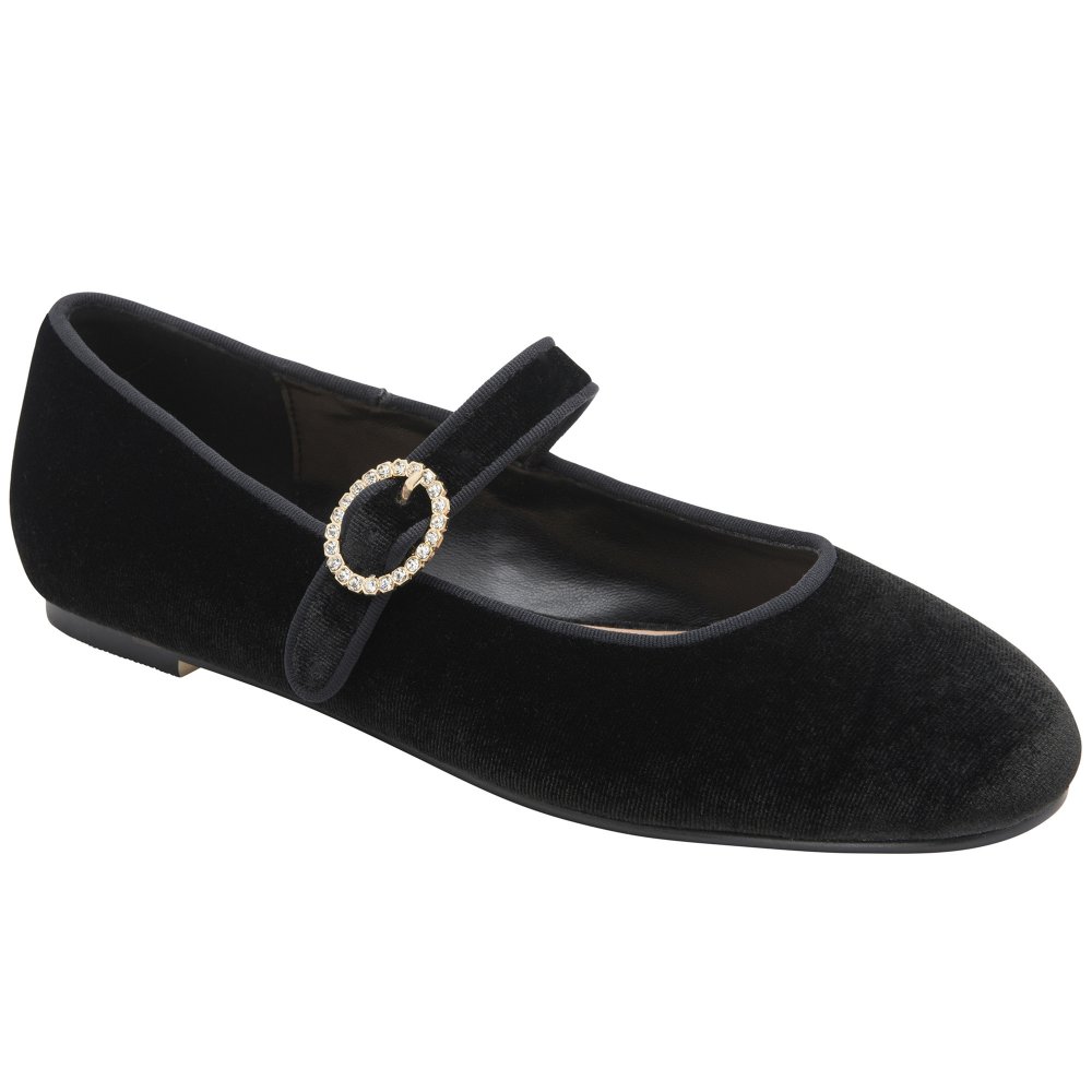 Ravel Women's Black Velvet Caxton Mary Jane Pumps Colour: : Size 6