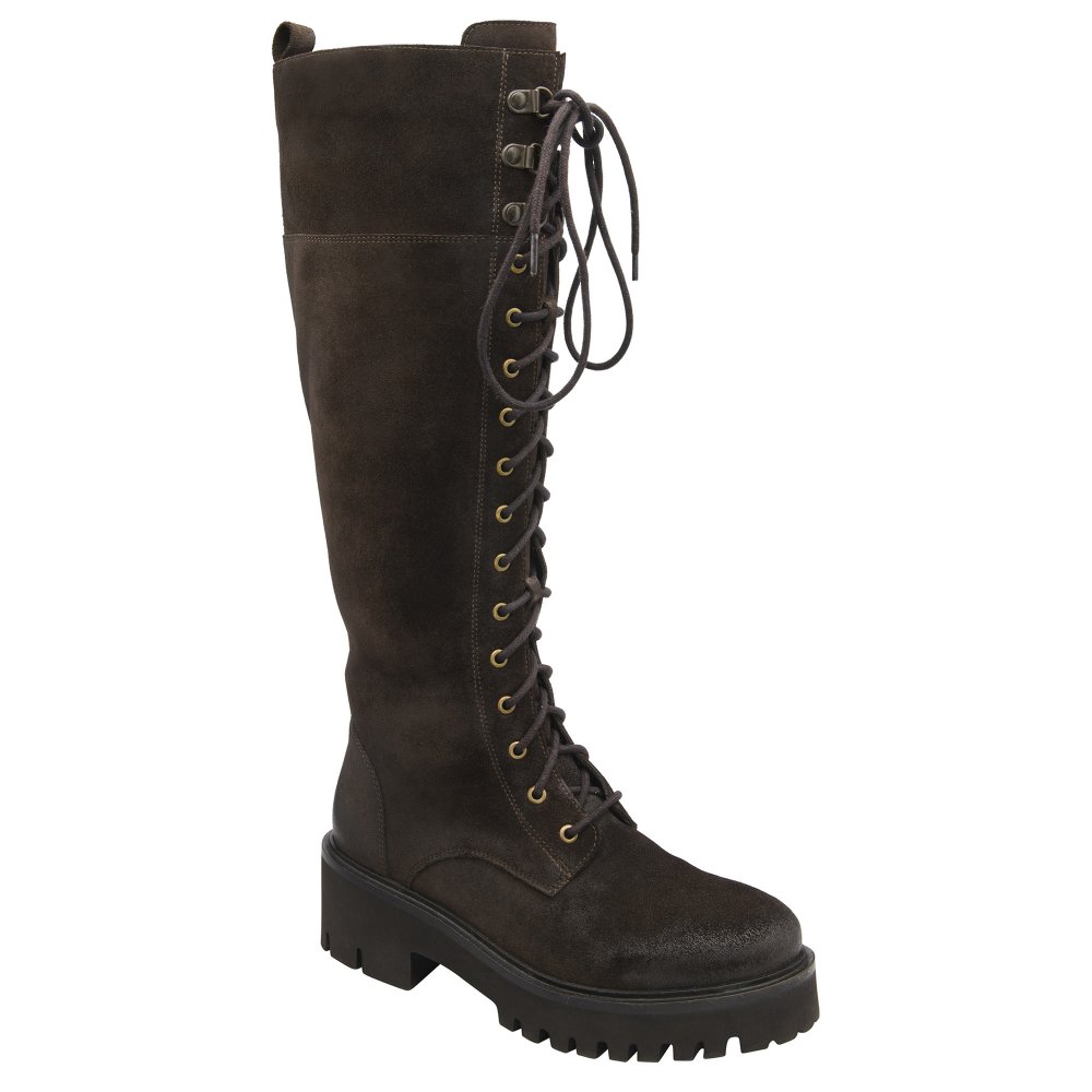 Ravel Women's Coffee Bean Suede Maston Knee High Boots Colour: : Size 8