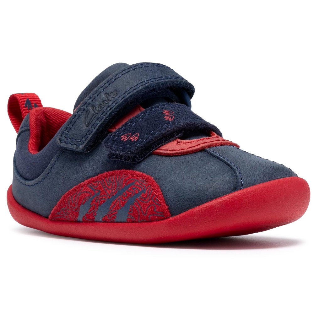 Clarks Men's Navy Roamer Tail T Boys Prewalkers Colour: :, Fit: G Size 4 Infant