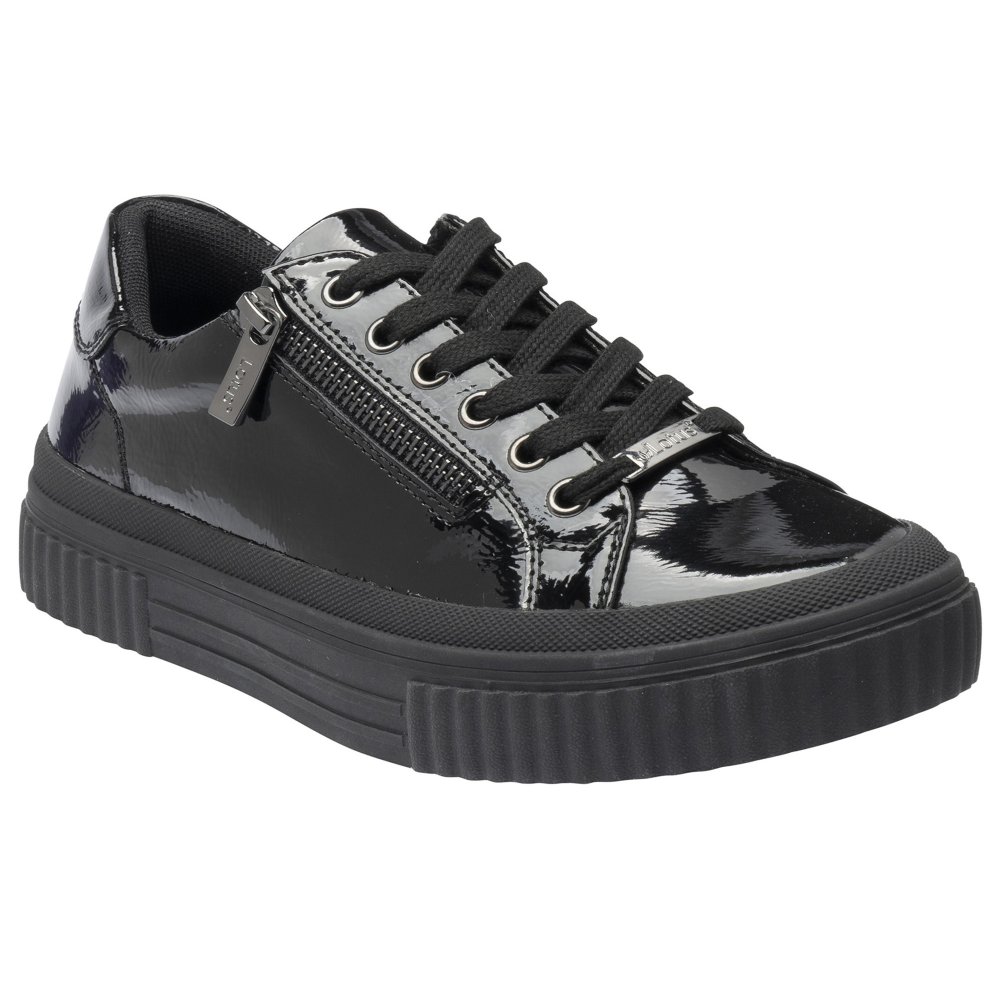 Lotus Women's Black Patent Alexa Trainers Colour: : Size 6