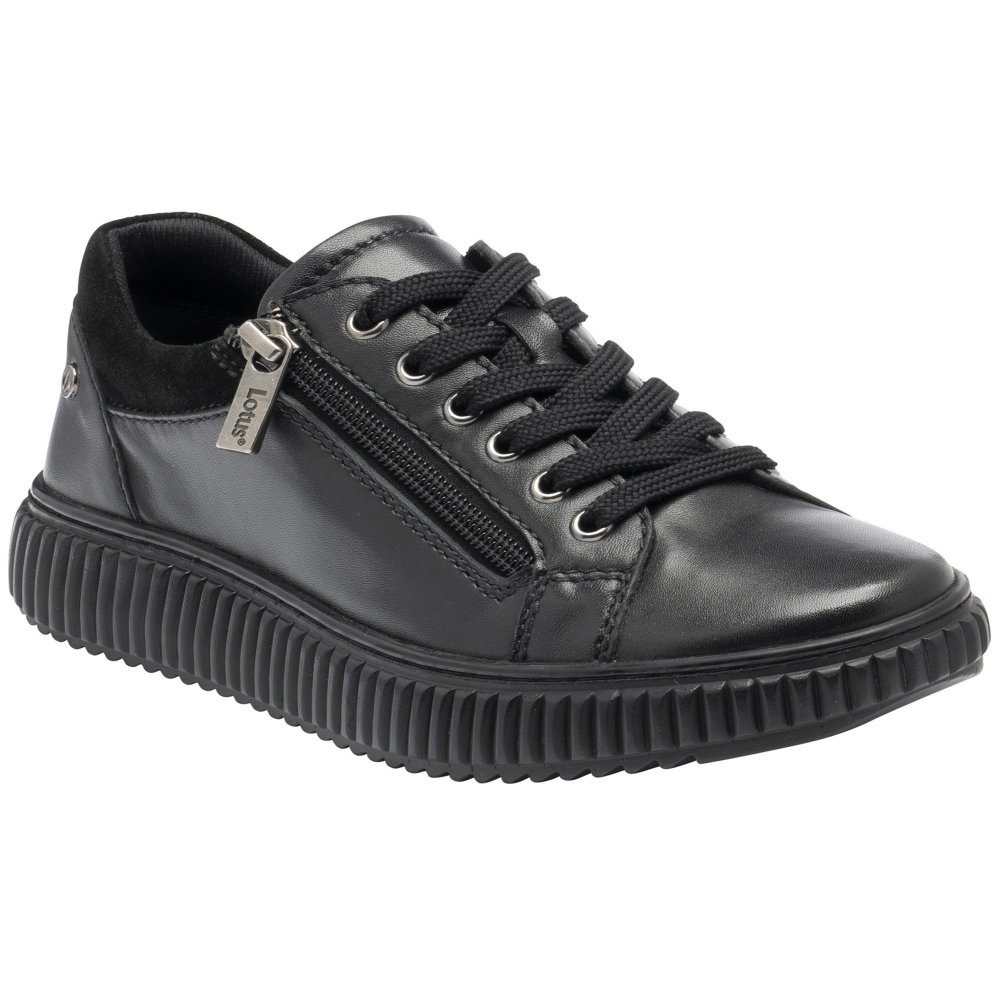 Lotus Women's Black Juna Trainers Colour: : Size 4