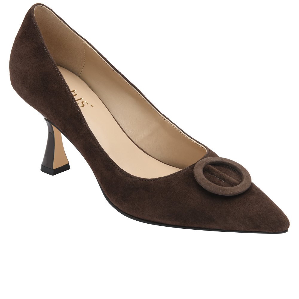 Lotus Women's Brown Suede Henley Court Shoes Colour: : Size 3