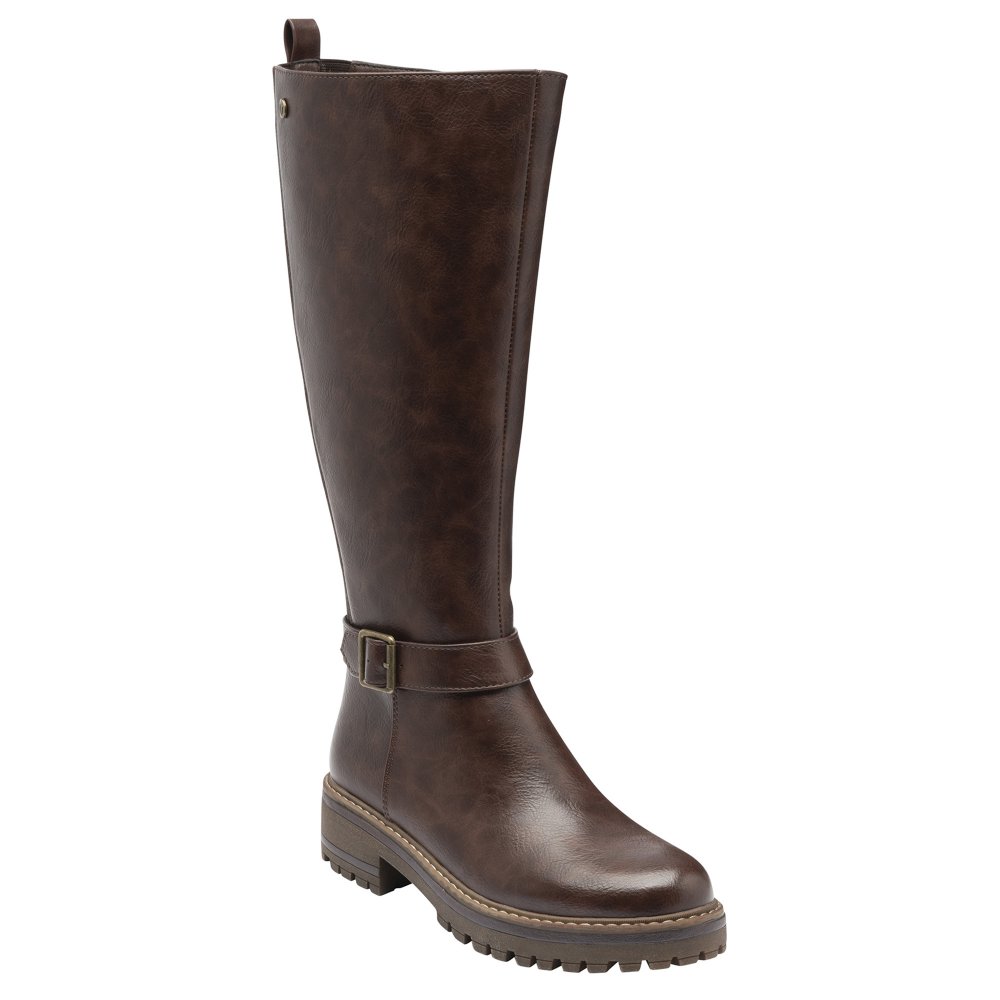 Lotus Women's Brown Devon Knee High Boots Colour: : Size 3
