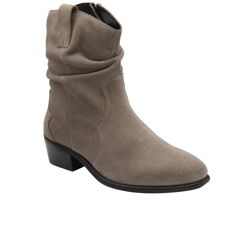 Lotus Women's Natural Western Inspired Suede Cowboy Boots - Image 3