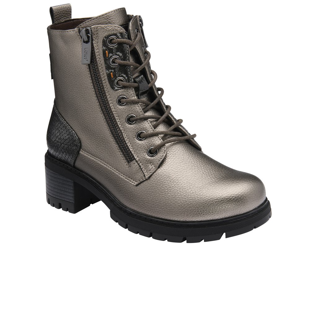 Lotus Women's Gunmetal Jazlyn Ankle Boots Colour: : Size 6