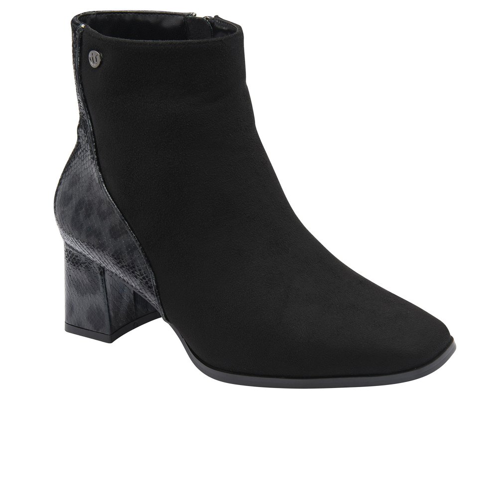 Lotus Women's Black Micro Zelda Ankle Boots Colour: : Size 8