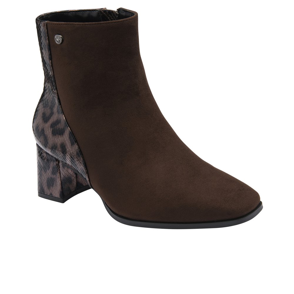 Lotus Women's Brown Micro Zelda Ankle Boots Colour: : Size 5
