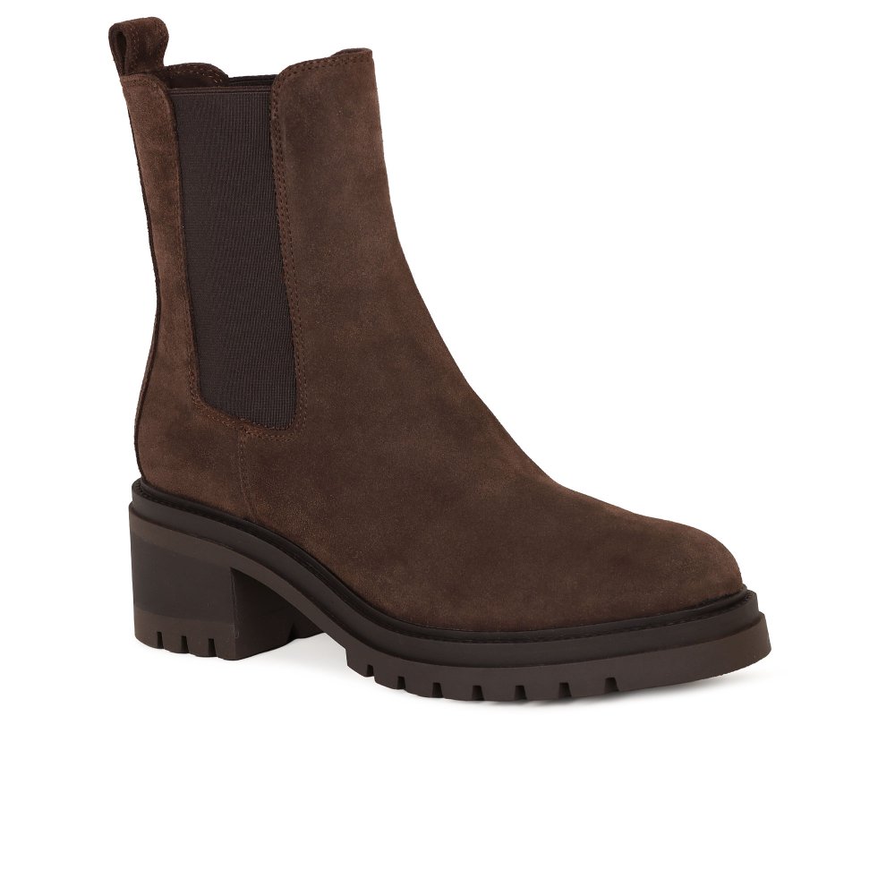 Jones Bootmaker Women's Chocolate Suede Darrah Chelsea Boots Colour: : Size 4