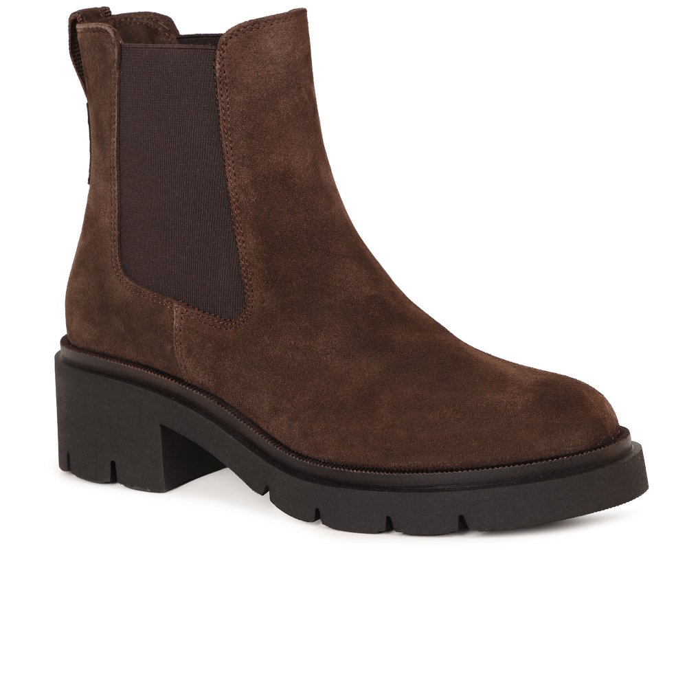 Jones Bootmaker Women's Chocolate Suede Kaiya Chunky Chelsea Boots - Kaiya / 328 084 Size 3 Leather - Image 3