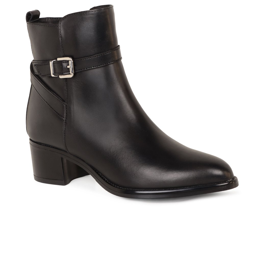 Jones Bootmaker Women's Black Kyra Ankle Boots Colour: : Size 8