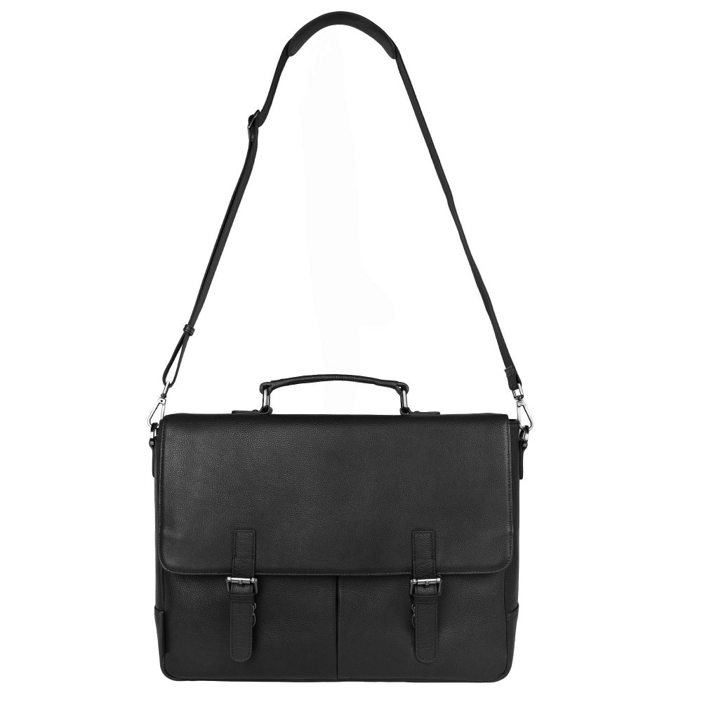Jones Bootmaker Women's Black Grain Upland Leather Briefcase Colour: Size: One Size
