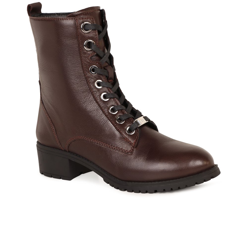 Jones Bootmaker Women's Chocolate Maura Block Heel Boots - Maura / 328 026 Size 7 Leather - Image 2