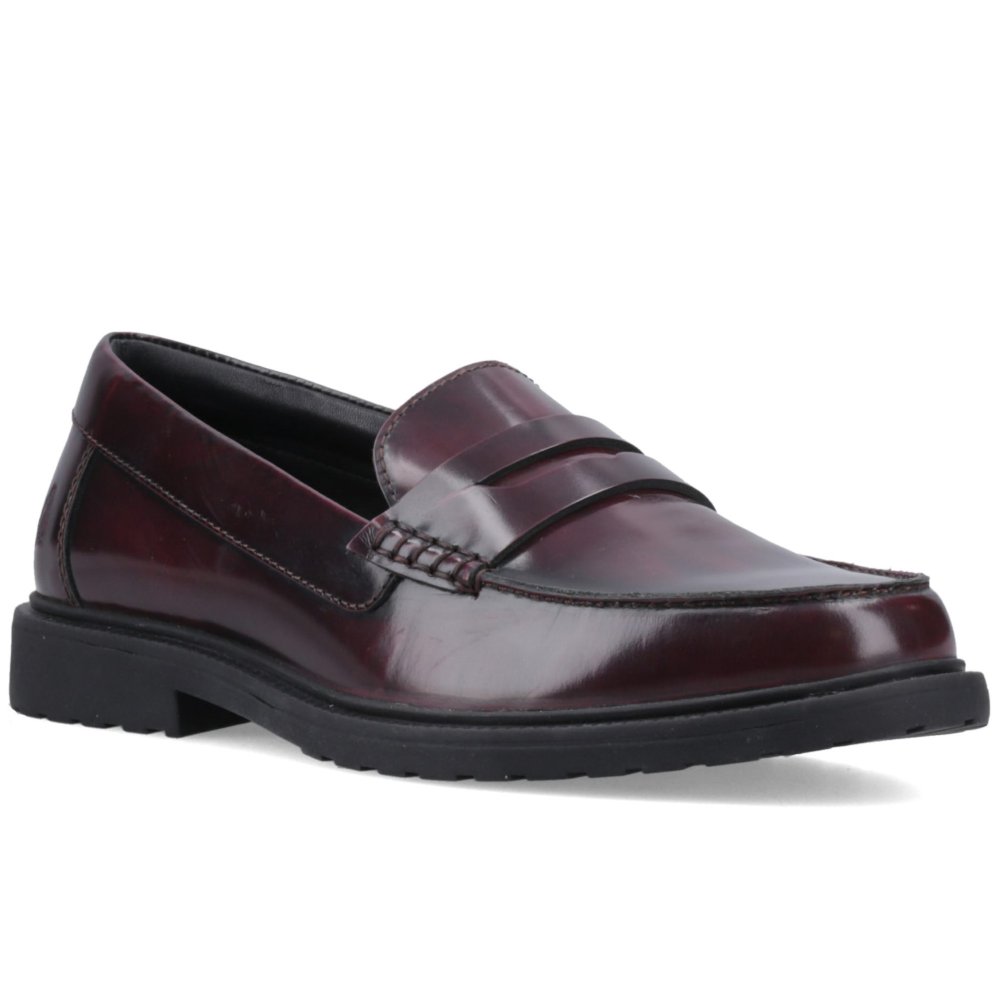 Hush Puppies Women's Purple Verity Slip On Leather Plum Loafers Uk Size 4 - Image 7